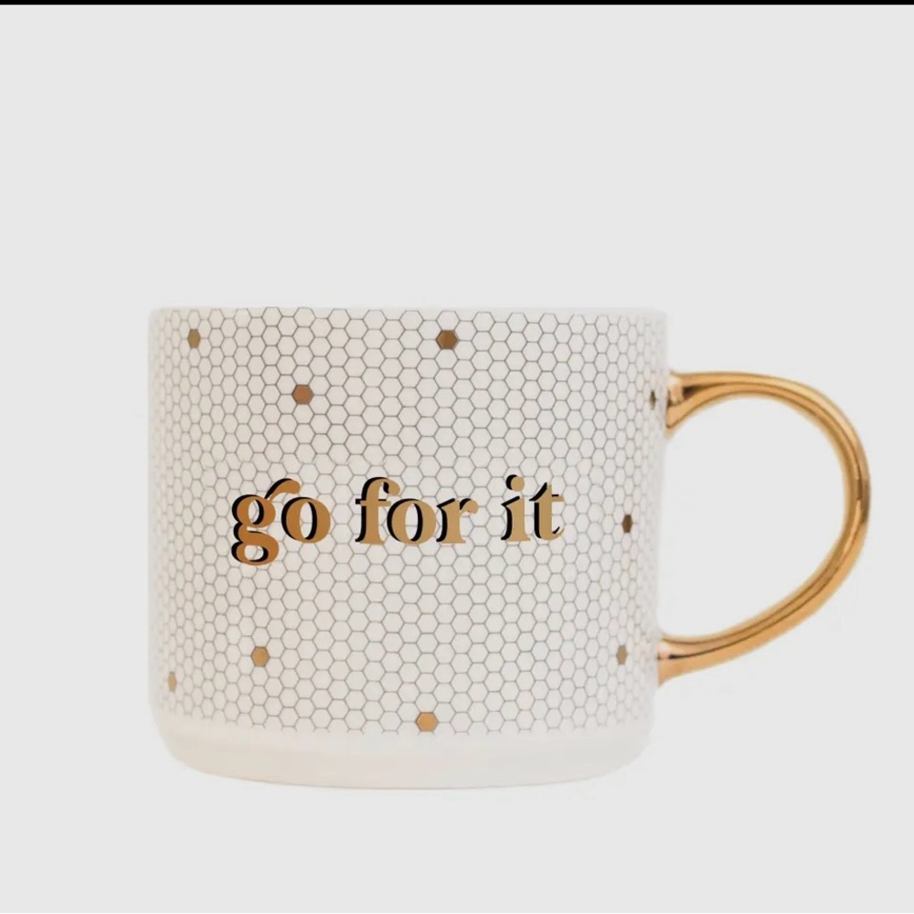 Go For It Gold Tile Coffee Mug - Gifts & Home Decor - Picture 1 of 1